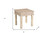 24" White Distressed Solid Wood Square End Table