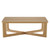 50" Natural Solid Wood Cross Legs Coffee Table