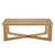 50" Natural Solid Wood Cross Legs Coffee Table