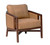 32" Brown Genuine Leather Arm Chair