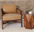 32" Brown Genuine Leather Arm Chair