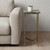 21" Green and Gold Marble Drink Size Square End Table