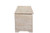52" White Distressed Solid Wood Carved Floral Storage Ottoman