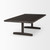 55" Dark Brown Solid Wood Double Pedestal Coffee Table