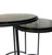 Set of Two Clear and Gunmetal Glass and Iron Round Frame Nested Tables