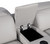 129" Light Gray Italian Leather Reclining USB Sofa