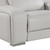 129" Light Gray Italian Leather Reclining USB Sofa