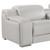 129" Light Gray Italian Leather Reclining USB Sofa