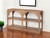 54" Brown Solid Wood Floor Shelf Console Table With Two Shelves