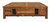 60" Green and Brown Solid Wood Distressed Lift Top Solid Coffee Table