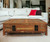 60" Green and Brown Solid Wood Distressed Lift Top Solid Coffee Table