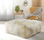 48" Cream Cotton Patchwork Pouf Ottoman