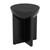 20" Black Solid Wood Round Pedestal End Table