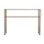 43" Clear and Gold Glass Console Table With Shelves