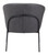 28" Gray And Black Faux Leather And Upholstered Club Chair