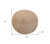 20" Beige Wool Round Ribbed Pouf Ottoman