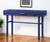 47" Blue Iron And Wood Vanity Table
