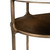 50" White and Brass Genuine Marble and Iron Oval Six Leg Console Table With Shelf
