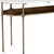 50" White and Brass Genuine Marble and Iron Oval Six Leg Console Table With Shelf