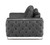 50" Dark Gray And Silver Velvet Tufted Club Chair