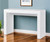 47" White Wood Block Console Table
