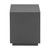 17" Charcoal Aluminum Square End Table With Shelf