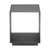 17" Charcoal Aluminum Square End Table With Shelf