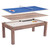 85" Brown Convertible Game And Dining Table