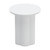 19" White Aluminum Round Pedestal End Table