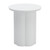 19" White Aluminum Round Pedestal End Table