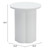 19" White Aluminum Round Pedestal End Table