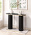 43" Black and Gold Genuine Marble and Steel Double Pedestal Console Table