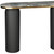 43" Black and Gold Genuine Marble and Steel Double Pedestal Console Table