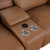 Chestnut Italian Leather Power Reclining U Shaped Eight Piece Sectional With Console