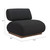 34" Black And Bronze Fabric And Upholstered Side Chair