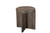 24" Brown Solid Wood Round Cross Leg End Table