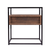 22" Black Glass And Iron Square End Table With Drawer With Shelf