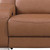 129" Chestnut Italian Leather Reclining USB Sofa