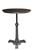 30" Brown Iron Round Pedestal End Table
