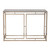 44" Champagne and Gold Faux Marble Frame Console Table
