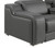 Dark Gray Italian Leather Power Reclining U Shaped Eight Piece Corner Sectional With Console
