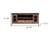 76" Brown Solid Wood Cabinet Enclosed Storage Distressed TV Stand