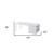 47" White and Silver Wood And Metal Frame Coffee Table With Shelf