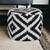 18" Black Cylinder Geometric Pouf Ottoman