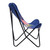 26" Blue And Black Tropical Butterfly Chair