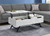 48" White and Black Wood and Steel Lift Top Coffee Table With Drawer