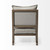 32" Ash Gray and Brown Fabric Arm Chair