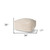 36" Beige and Cream Chenille Damask Pouf Ottoman