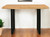 47" Natural and Black Solid Wood and Metal Live Edge Console Table