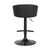 Black Iron Faux Leather and Fabric Low Back Adjustable Height Swivel Bar Chair